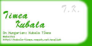 timea kubala business card